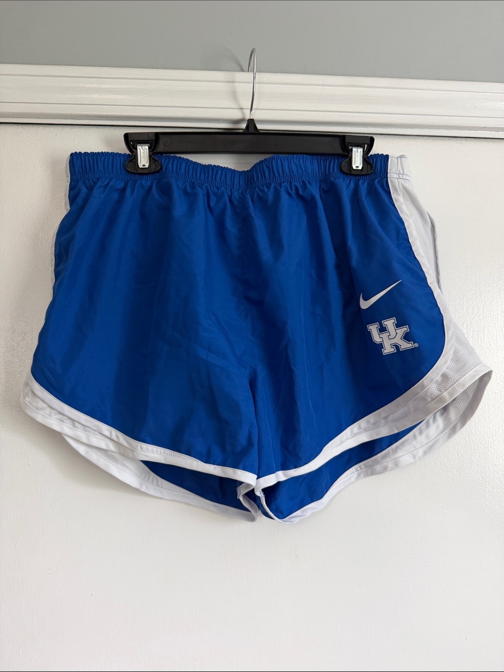 Nike Blue Women's Athletic Shorts with White Trim
